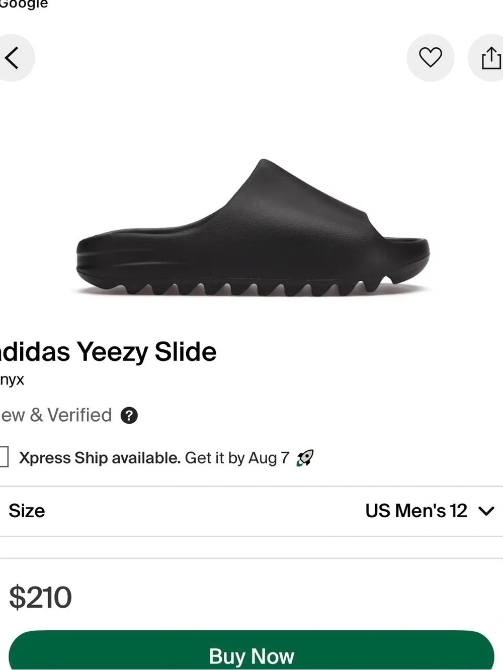 adidas Yeezy Slide Black Onyx